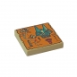 3068px19 Lego Fliese beige Aufdruck Landkarte mit Hieroglyphen