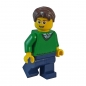 cty191 Lego Minifigur mit grünem Pullover und dunkelblauer Hose