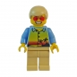 twn077 Lego Minifigur mit Aufdruck Hemd Sonnenuntergang und Palmen