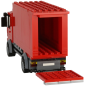 LKW rot gelb lime oder weiß mit Ladebordwand aus Lego Bausteinen