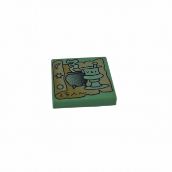 3068bpb0014  Lego Tile with scroll and potions pattern