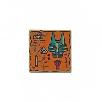 3068px19 Lego Fliese beige Aufdruck Landkarte mit Hieroglyphen