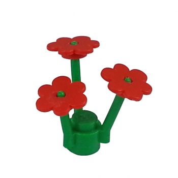 3742 Lego Blume rot mit grünem Stängel