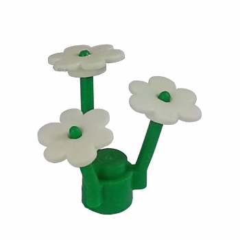 3742 Lego Blume weiß mit grünem Stängel