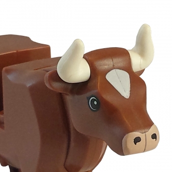 LEGO 64452pb01 Cow Body w Pink Muzzle n White Spot on Head Pattern FREE P&P! 