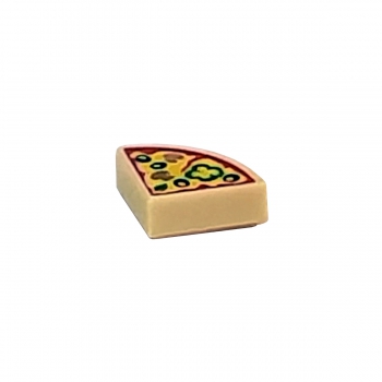 25269pb003 Lego Tile with pizza slice pattern
