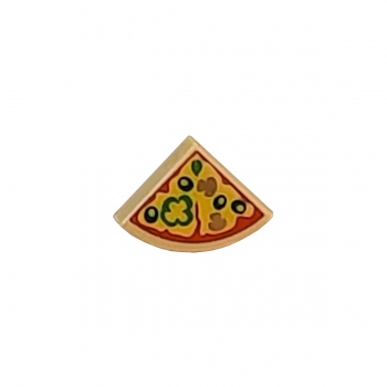 25269pb003 Lego Tile with pizza slice pattern