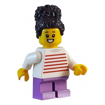 cty1019 Lego Minifigur Mädchen mit schwarzem Haar