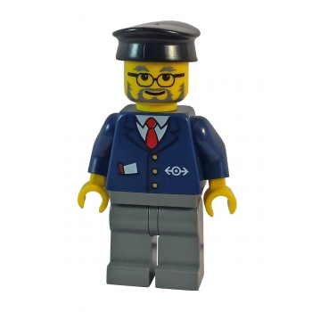 trn122 Lego Minifigur Bahnkontrolleur