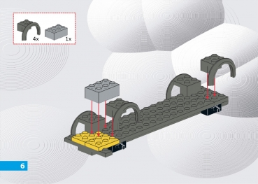 Bauanleitung für einen LKW mit Hebebühne aus Lego Bausteinen