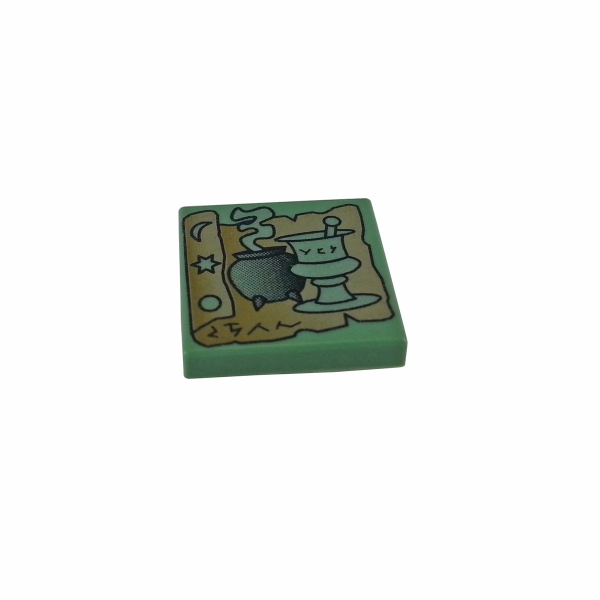 3068bpb0014  Lego Tile with scroll and potions pattern