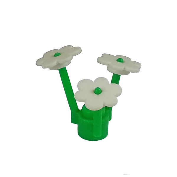 3742 Lego Blume weiß mit hellgrünem Stängel