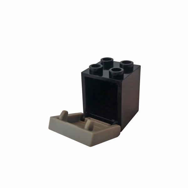 4345 Lego Box schwarz mit dunkelgrauer Tür