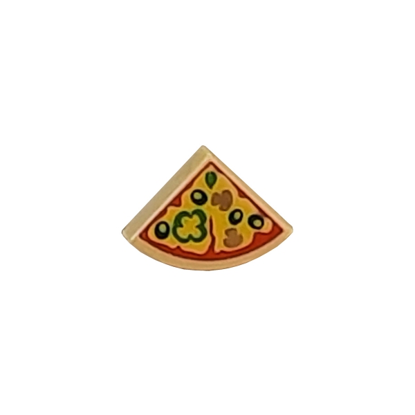 25269pb003 Lego Tile with pizza slice pattern