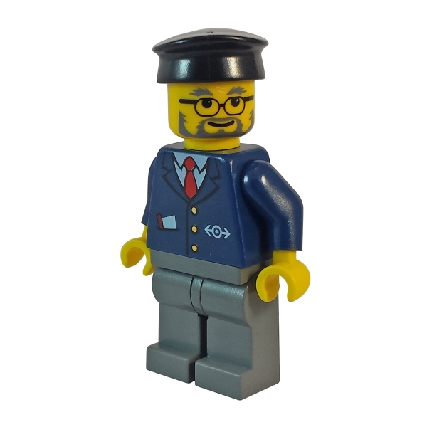 trn122 Lego Minifigur Bahnkontrolleur