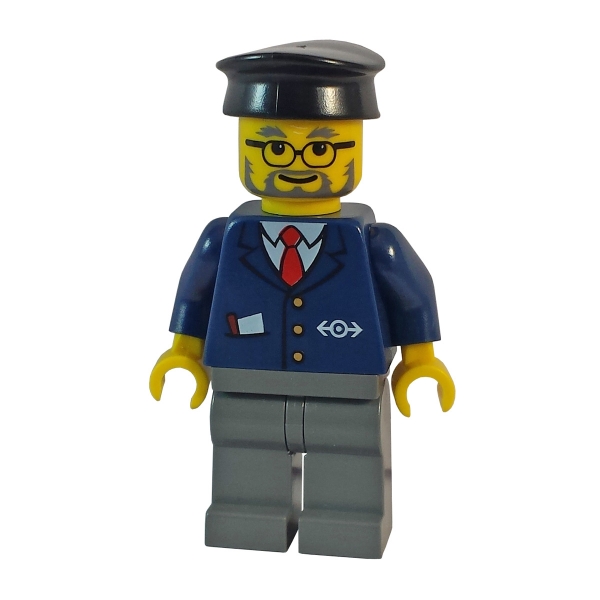 trn122 Lego Minifigur Bahnkontrolleur