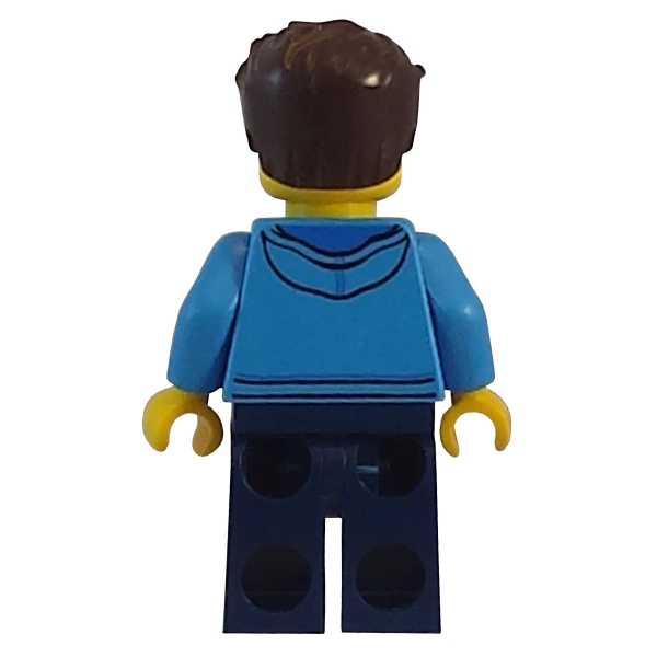 twn331 Lego Minifigure Man with dark blue Hoodie