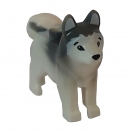 Lego 16606pb001 Hund Husky mit schwarzen Augen und schwarzer Nase