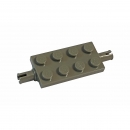 Lego 30157 Plate 2 x 4 dark gray with two Pins