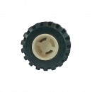 Lego 6014ac01 Rad 21 mm Ø x 12 mm mit Felge weiß 11 mm Ø mit rundem Loch