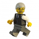 Lego City cty296 Minifigur mit hellbläulich-grauem Haar